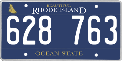 RI license plate 628763