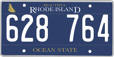 RI license plate 628764