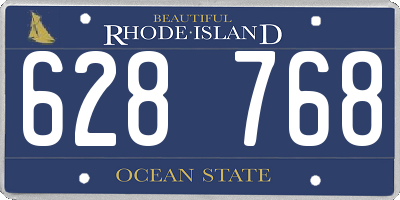 RI license plate 628768