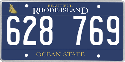 RI license plate 628769