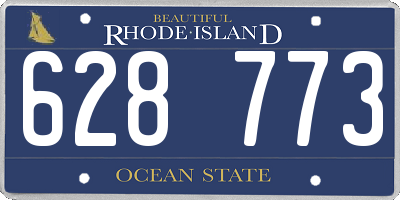 RI license plate 628773