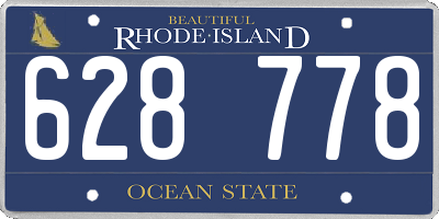 RI license plate 628778