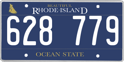 RI license plate 628779