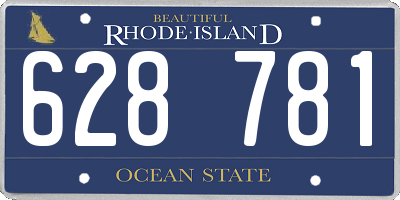 RI license plate 628781