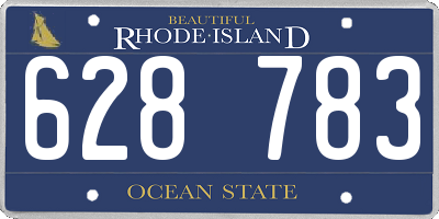 RI license plate 628783