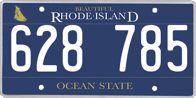 RI license plate 628785