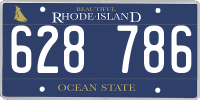 RI license plate 628786