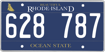 RI license plate 628787