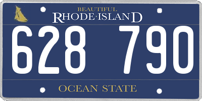 RI license plate 628790