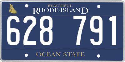 RI license plate 628791