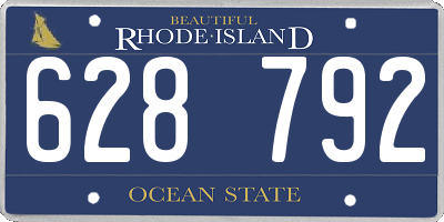 RI license plate 628792
