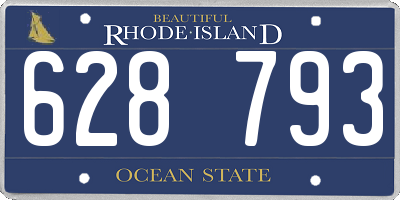RI license plate 628793