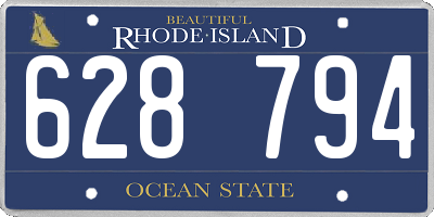 RI license plate 628794
