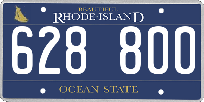 RI license plate 628800