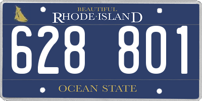 RI license plate 628801