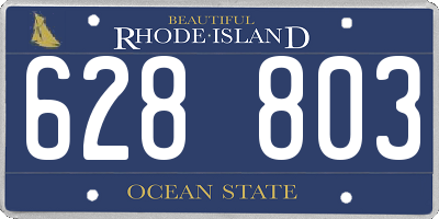 RI license plate 628803
