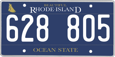 RI license plate 628805