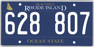 RI license plate 628807