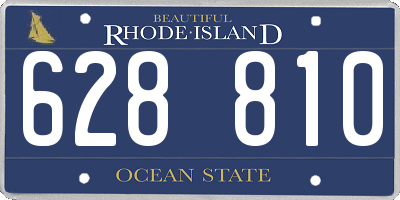 RI license plate 628810