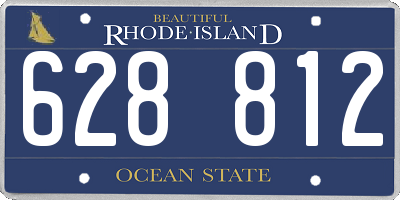 RI license plate 628812