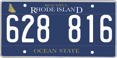 RI license plate 628816