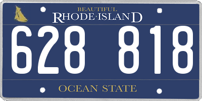 RI license plate 628818