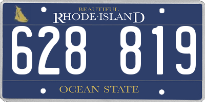 RI license plate 628819