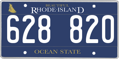 RI license plate 628820