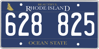 RI license plate 628825