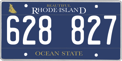 RI license plate 628827