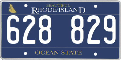 RI license plate 628829