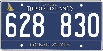 RI license plate 628830