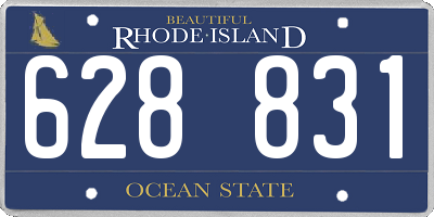 RI license plate 628831