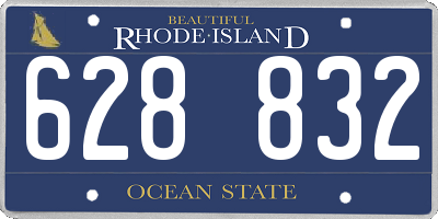 RI license plate 628832