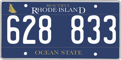 RI license plate 628833