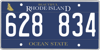 RI license plate 628834