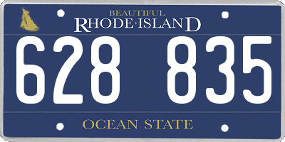 RI license plate 628835