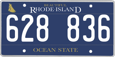 RI license plate 628836