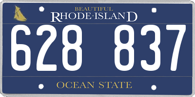RI license plate 628837
