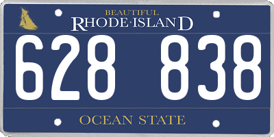 RI license plate 628838