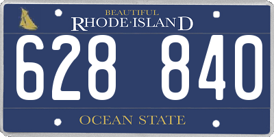RI license plate 628840