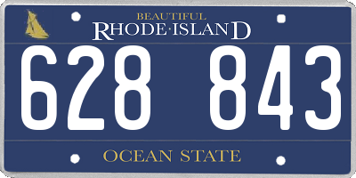 RI license plate 628843