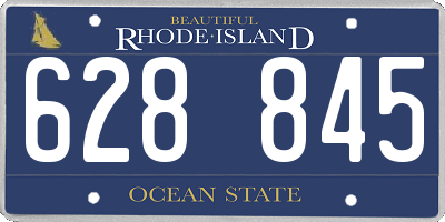 RI license plate 628845