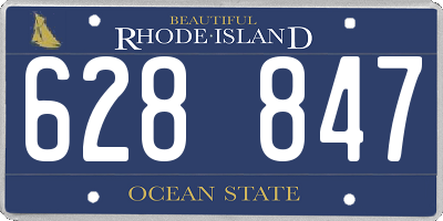 RI license plate 628847