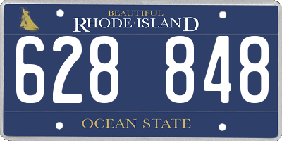 RI license plate 628848