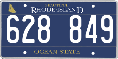 RI license plate 628849
