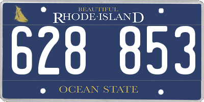 RI license plate 628853