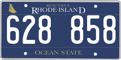 RI license plate 628858