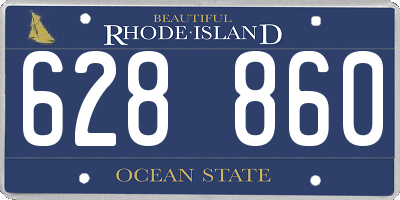 RI license plate 628860