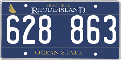 RI license plate 628863